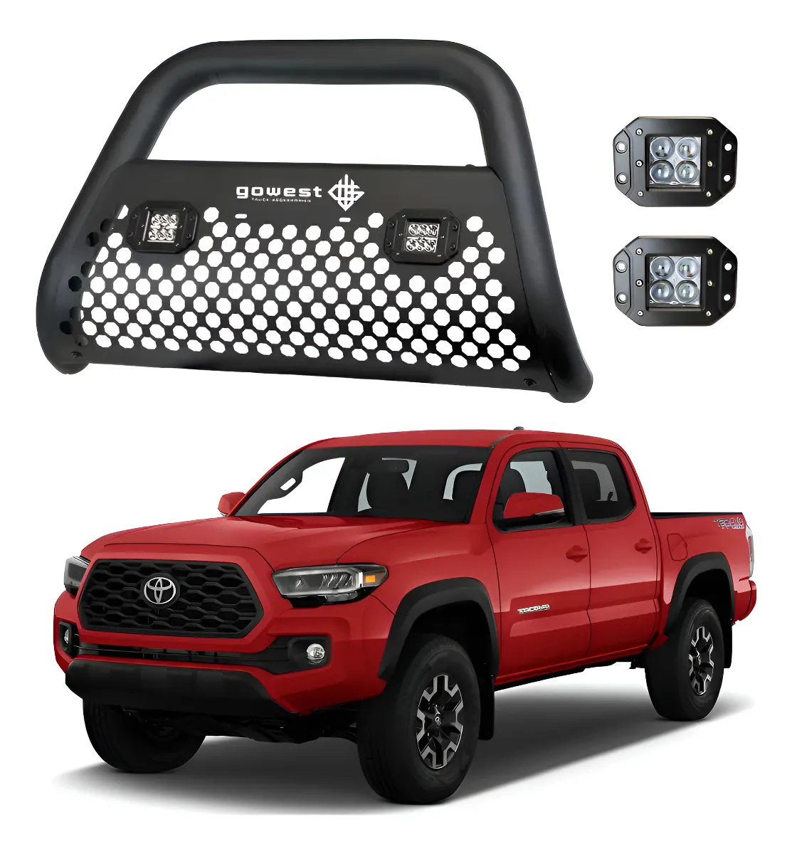 Combo Burrera Ultra Bar Toyota Tacoma 2016 - 2022 + 2 Faros - Image 1