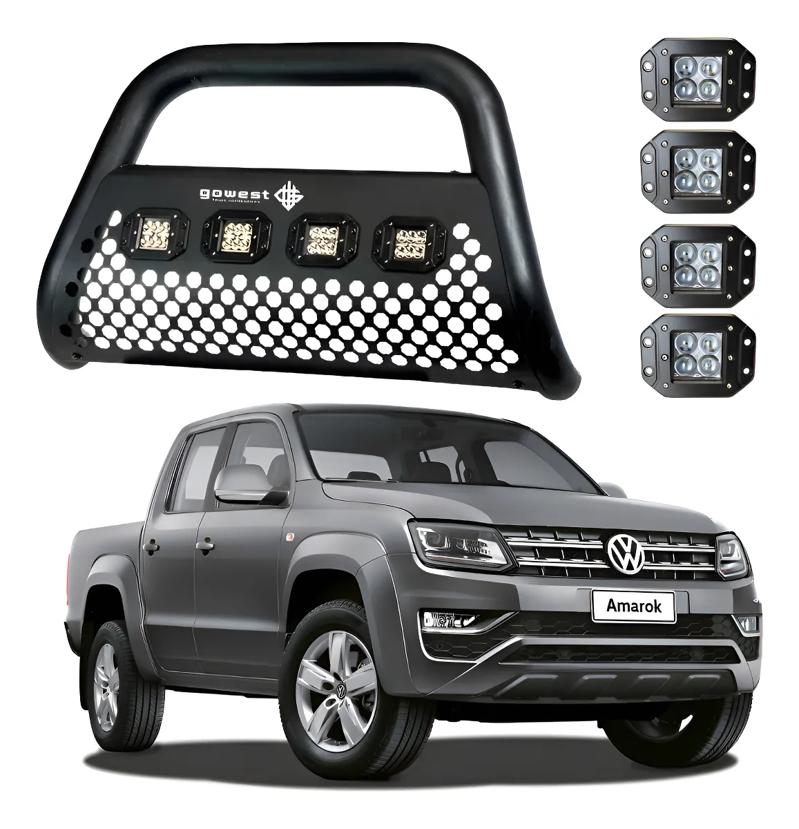 Kit Burrera Ultra Bar Volkswagen Amarok 2010 - 2020 + 4 Led - Image 1