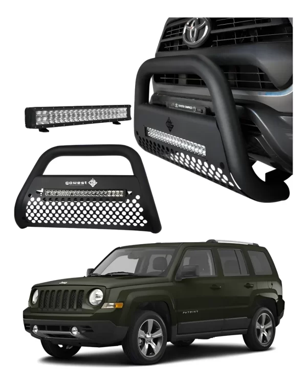 Combo Burrera Ultra Bar Jeep Liberty 2002 - 2004 + Barra Led