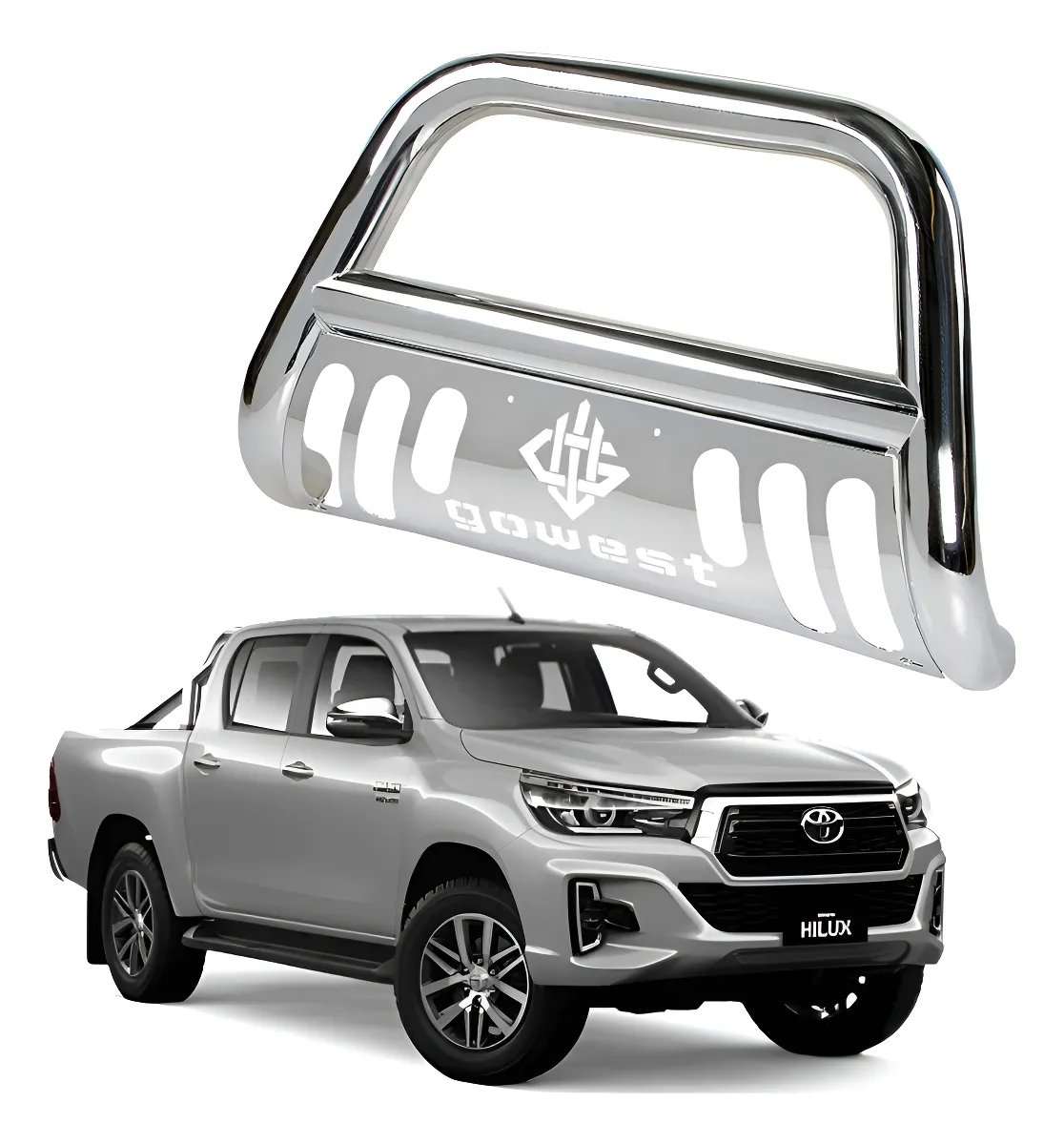 Burrera Protector Bar Toyota Hilux Platinum 2019-2020 Cromo - Image 1