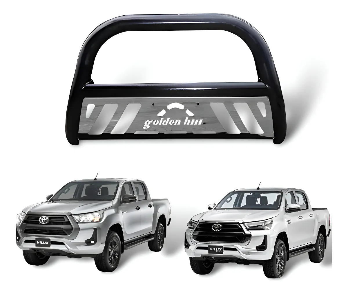 Tumbaburros Toyota Hilux Gas/die 2016 - 2023 C/porta Placa - Image 1