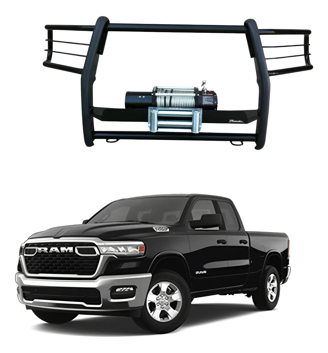 Burrera Con Base Para Winch Dodge Ram 1500/2500 2016 - 2024+ - Image 1