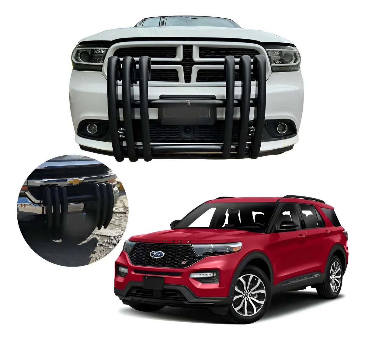 Burrera 3 Topes Tipo Escolta Para Ford Explorer 2015 - 2024 - Image 1