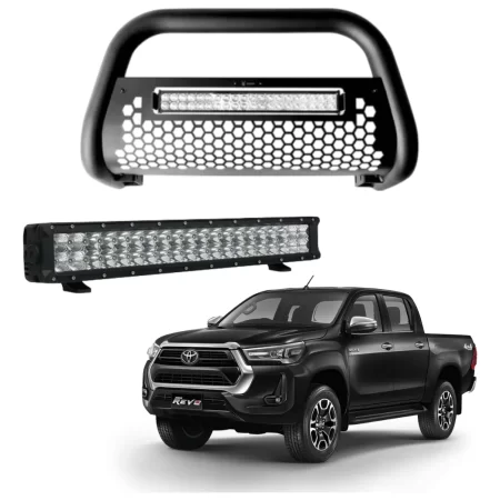 Burrera Tumbaburros Con Barra Led Toyota Hilux Revo 15-22