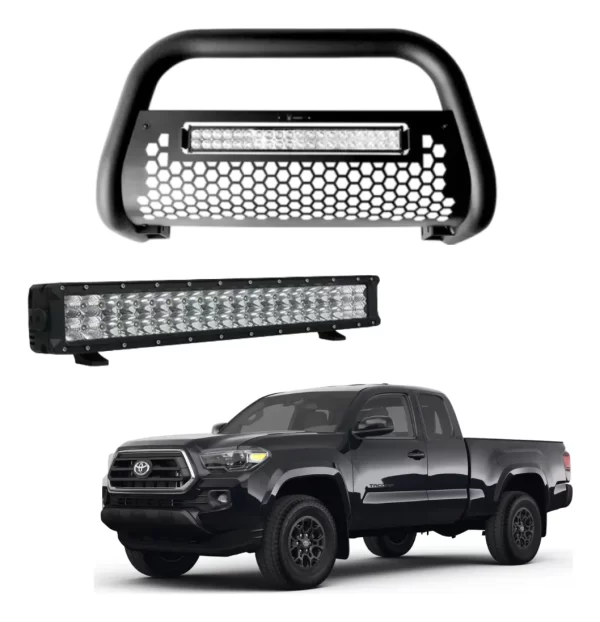 Burrera Tumbaburros Con Barra Led Toyota Tacoma 2015-2022