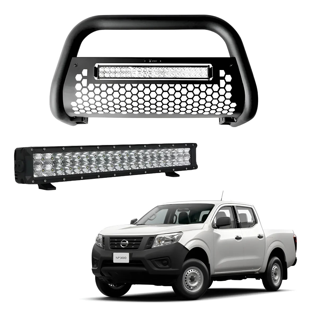 Burrera Tumbaburros Con Barra Led Frontier/np300 2015-2020 - Image 1