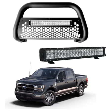 Burrera Tumbaburros Con Barra Led Ford F150 2018-2023