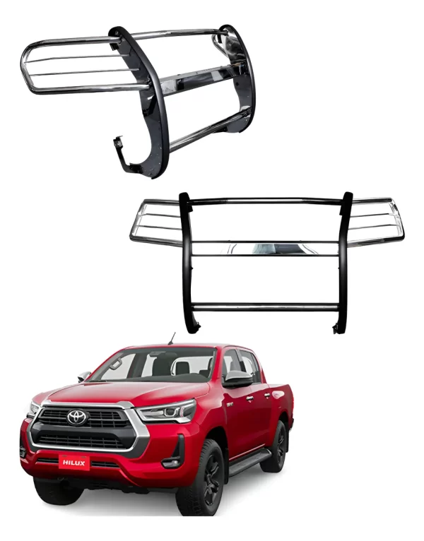Burrera Delantera Acero Inoxidable Toyota Hilux 2016 - 2020