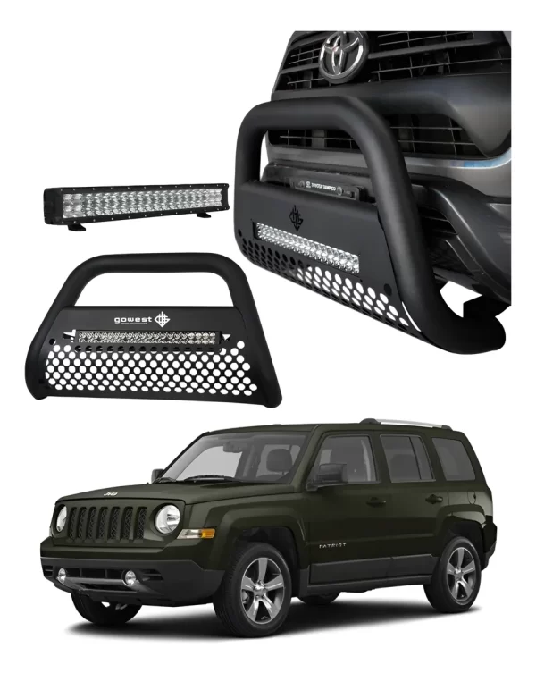 Combo Burrera Ultra Bar Jeep Patriot 2011 - 2017 + Luz Led