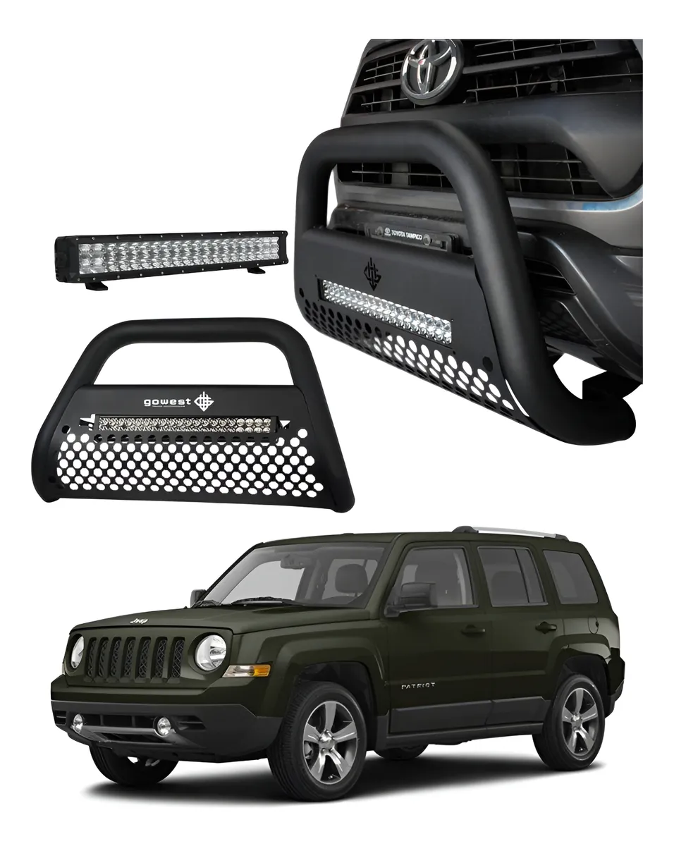 Combo Burrera Ultra Bar Jeep Patriot 2011 - 2017 + Luz Led - Image 1