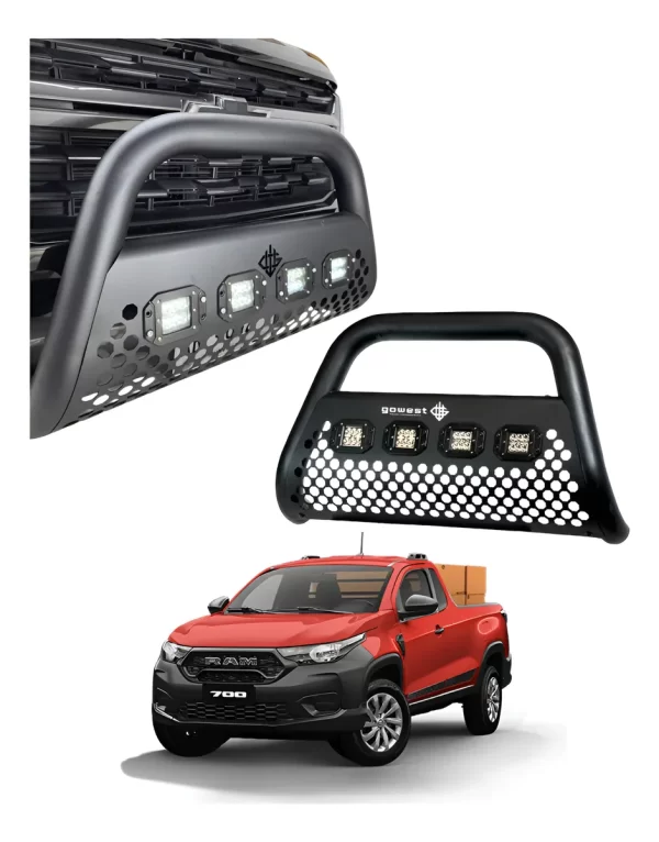 Burrera Ultra Bar 4 Faros P/ Ram 700 2021 - 2024