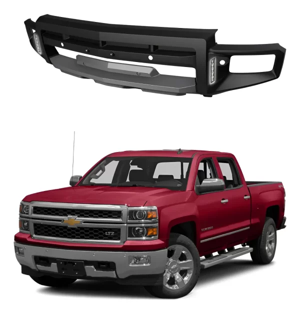 Bumper Delantero Con Faros Drl Silverado 1500 2014 - 2015