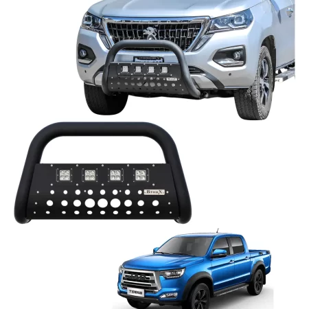 Burrera Black 4 Faros Para Jac Frison T6 2019-2020