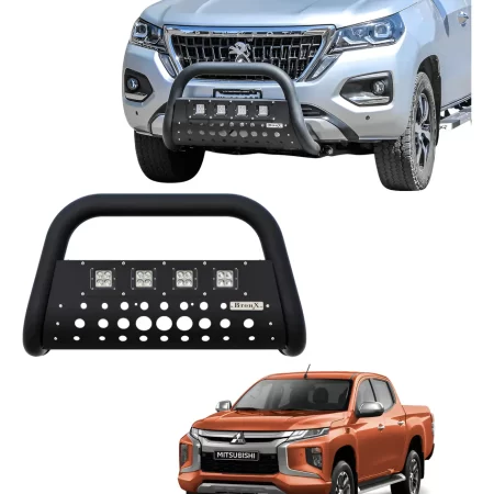 Burrera Black 4 Faros Para Mitsubishi L200 2016-2019