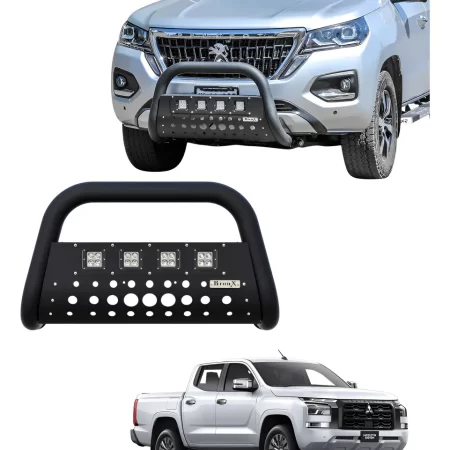 Burrera Black 4 Faros Para Mitsubishi L200 2020-2023