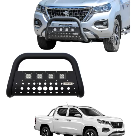 Burrera Black 4 Faros Para Peugeot Landtrek 4 Action 2021-23