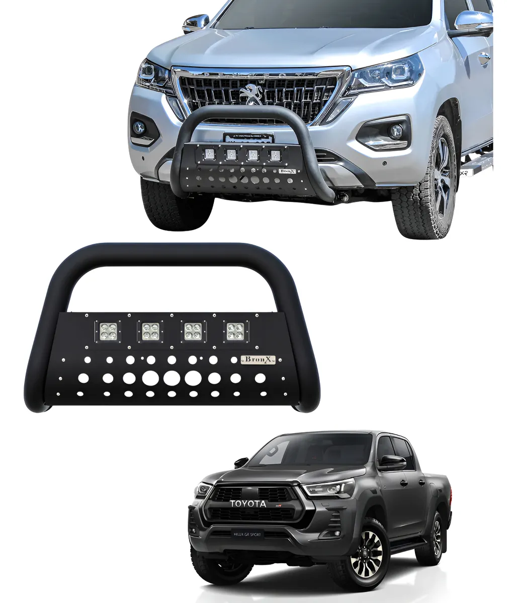 Burrera Black 4 Faros Para Toyota Hilux 2016-2024 - Image 1