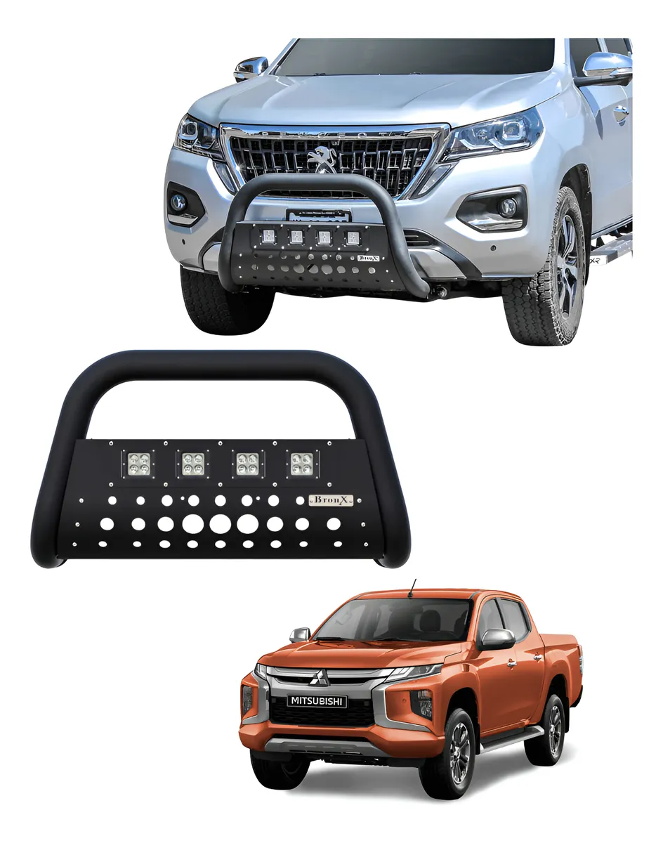 Burrera Black 4 Faros Para Mitsubishi L200 2016 - 2019 - Image 1