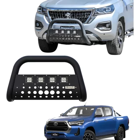 Burrera Black 4 Faros Para Toyota Hilux 2006-2015