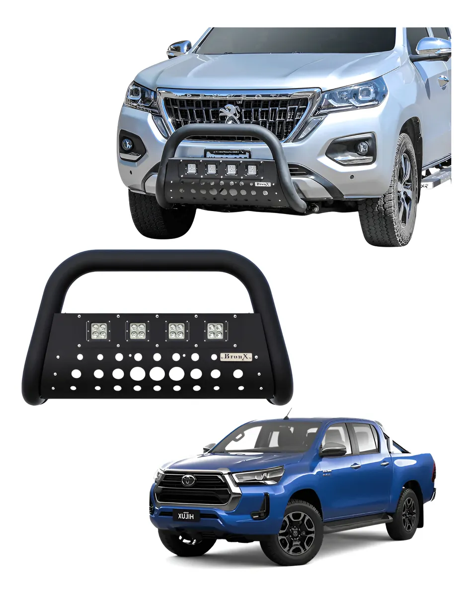 Burrera Black 4 Faros Para Toyota Hilux 2006-2015 - Image 1