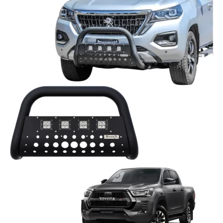 Burrera Black 4 Faros Para Toyota Hilux 2016 -2024