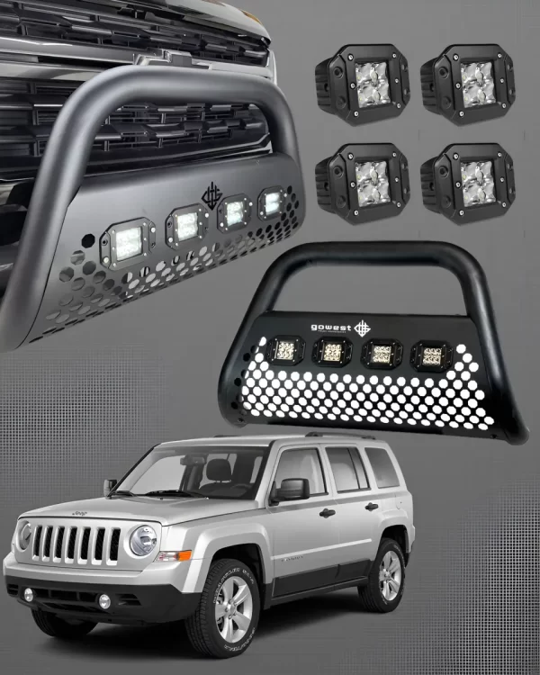 Kit Burrera Ultra Bar Jeep Patriot 2007 - 2010 + 4 Luces Led