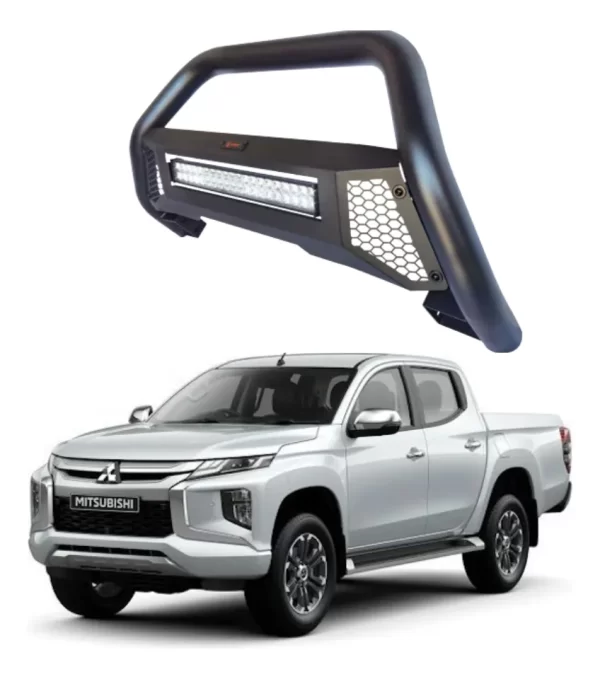 Burrera Tumbaburros Con Barra Led Mitsu L200 2020 2024