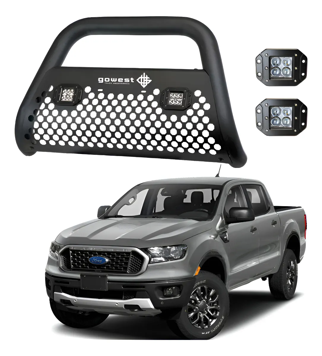 Kit Burrera Ultra Bar Ford Ranger 2013 - 2022 + 2 Faros Led - Image 1