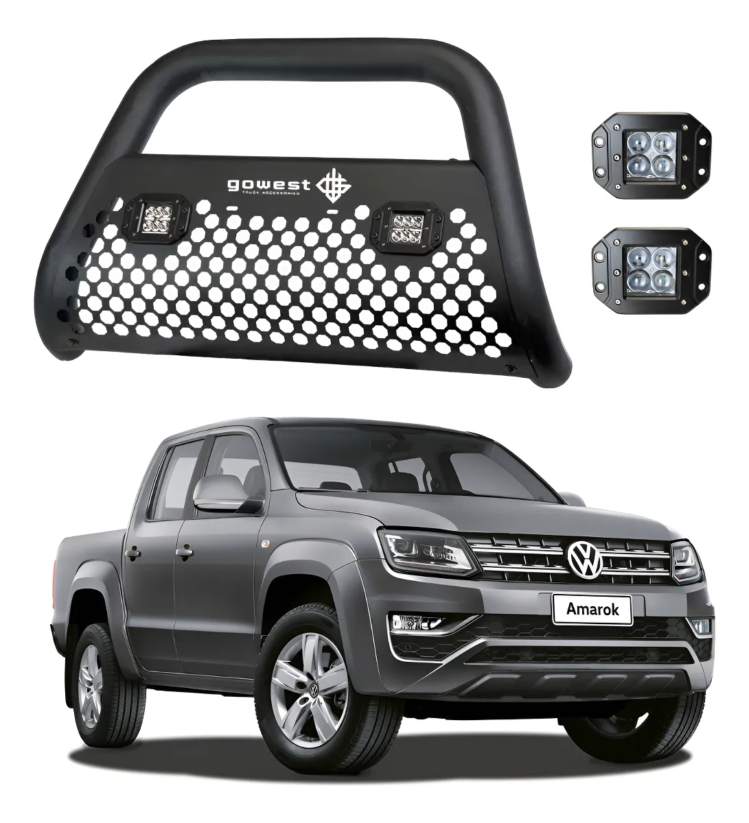 Kit Burrera Ultra Bar Volkswagen Amarok 2010-2020 + 2 Faros - Image 1