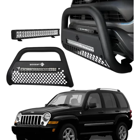 Combo Burrera Ultra Bar Jeep Liberty 2002 - 2004 + Barra Led