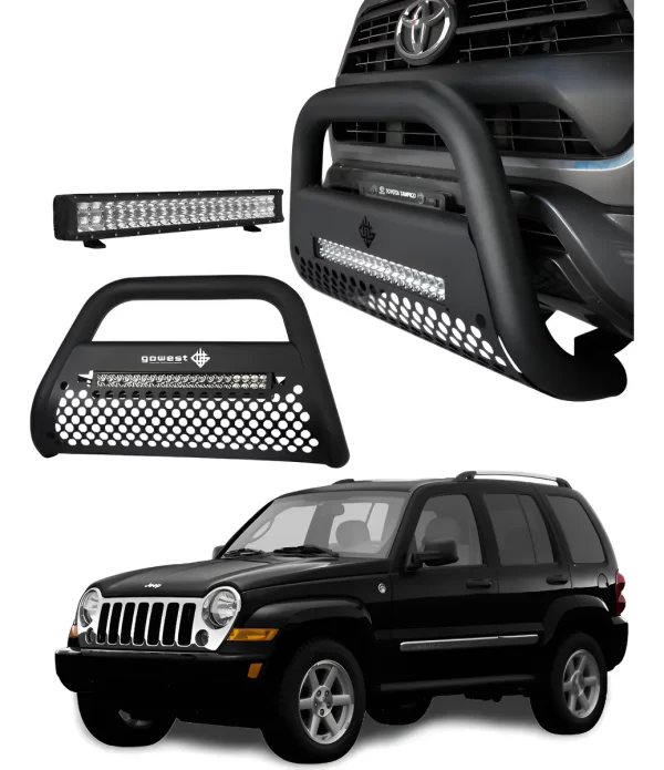 Combo Burrera Ultra Bar Jeep Liberty 2002 - 2004 + Barra Led