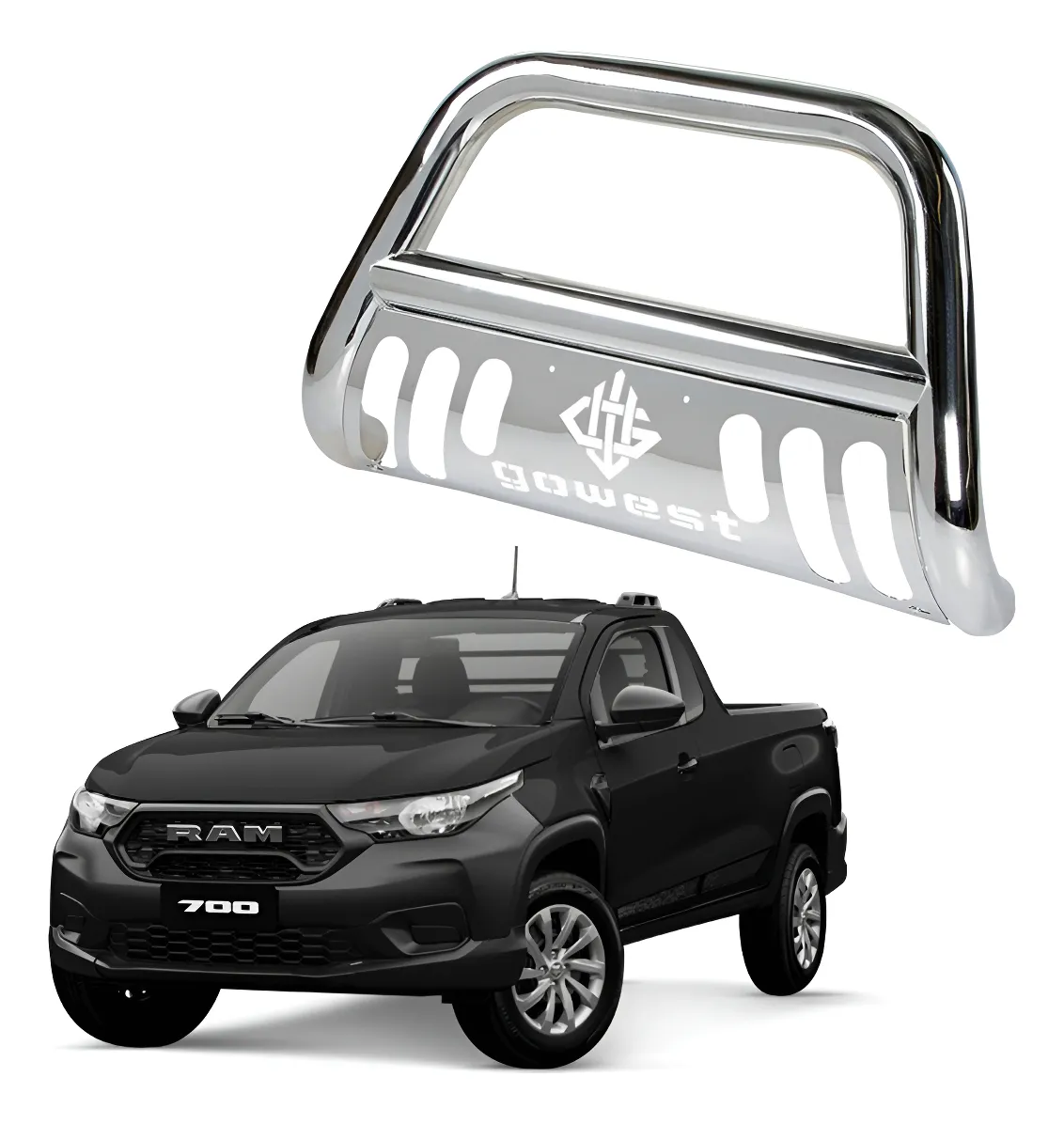 Burrera Protector Bar Cromada Ram 700 2021 - 2022 + - Image 1