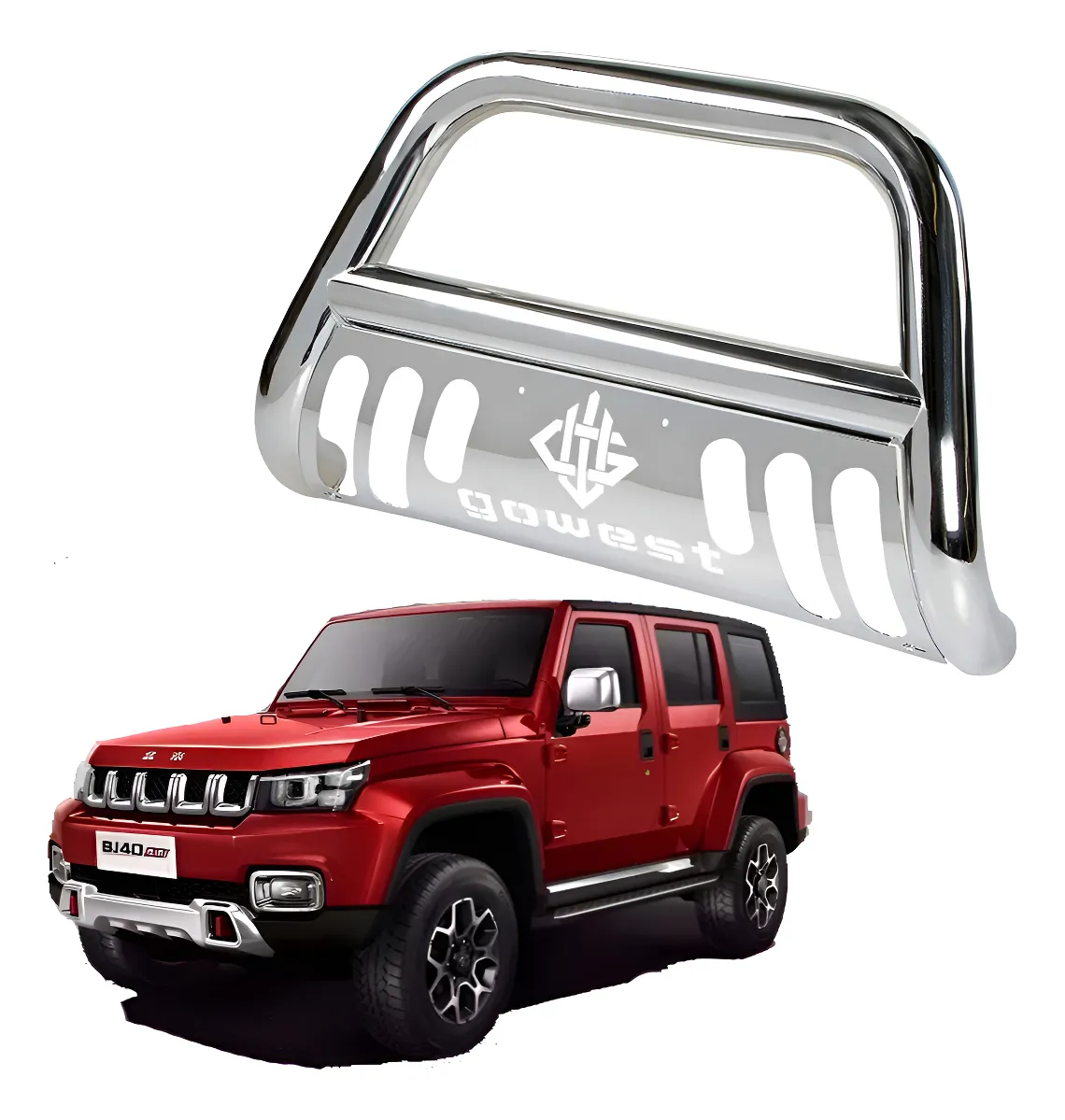 Burrera Protector Bar Cromada Baic Bj40 2019 - 2021 + - Image 1