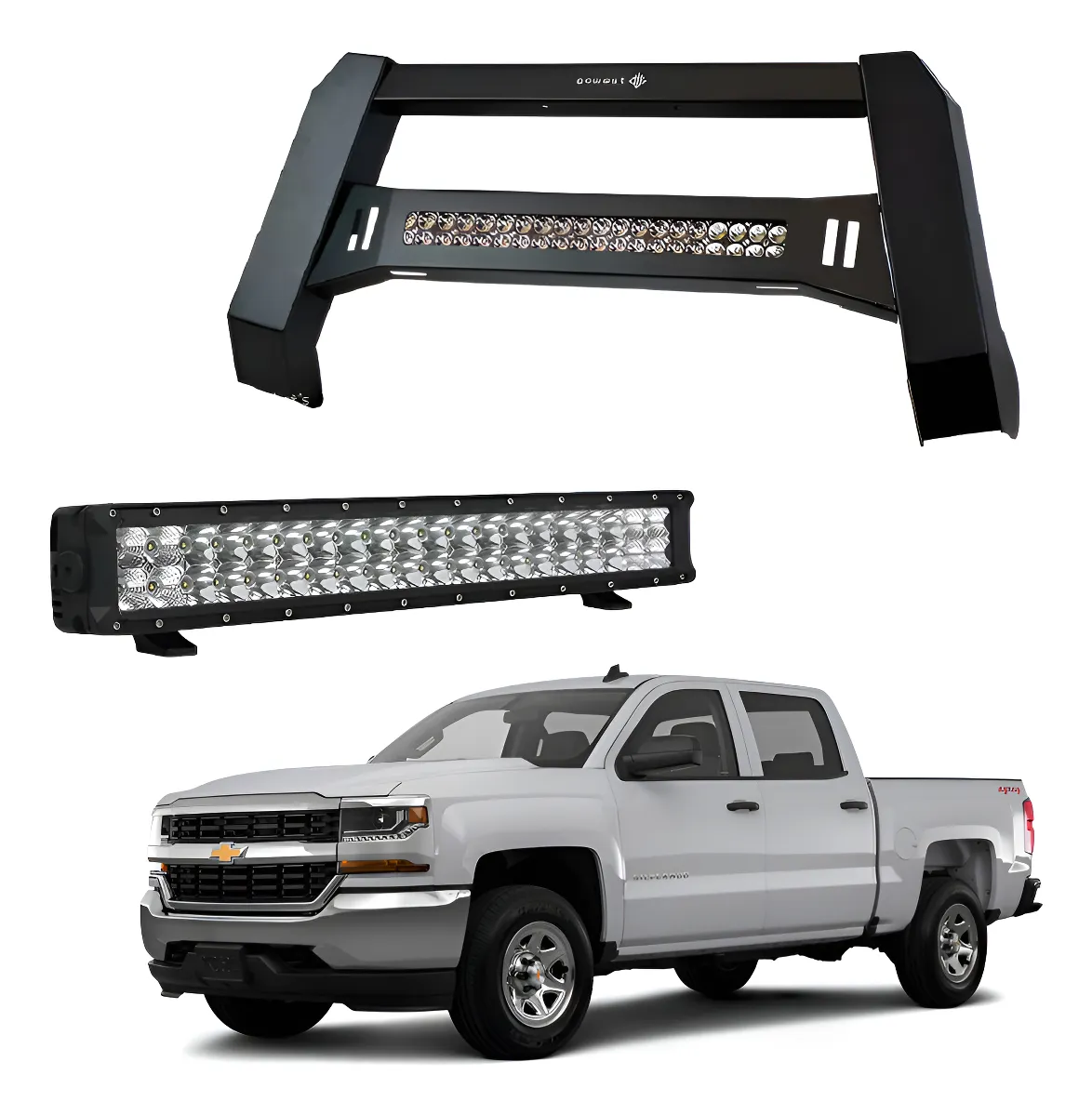 Kit Burrera Baja Bar Chevrolet Silverado 2007 - 2018 + Barra - Image 1