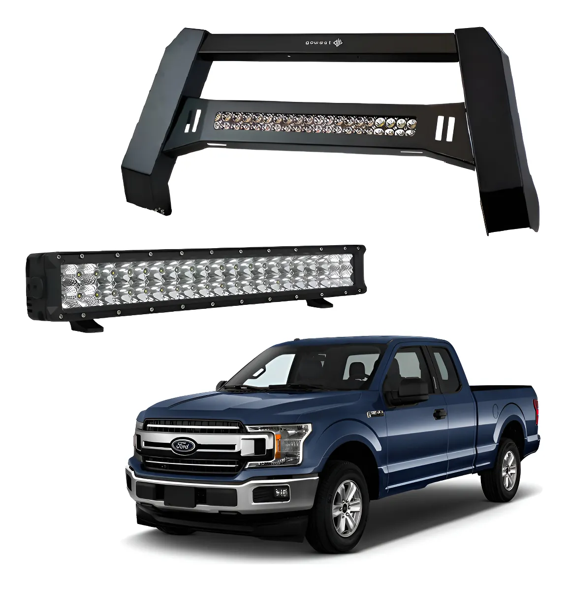 Kit Burrera Baja Bar Ford Lobo F150 2015 - 2020 + Barra Led - Image 1