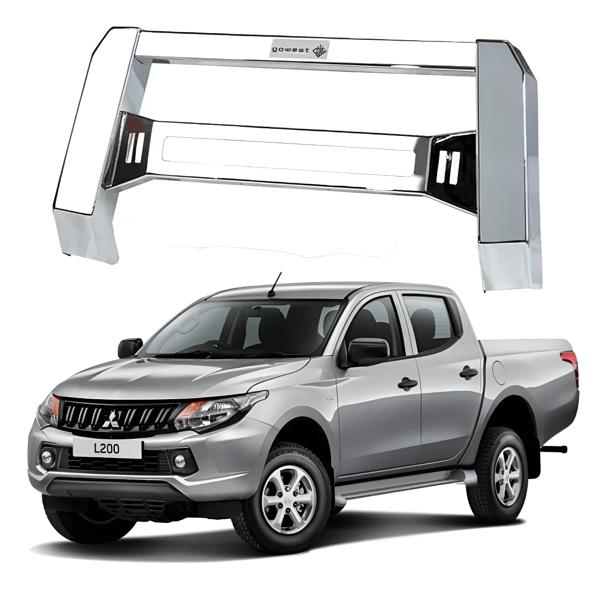 Centro Burrera Baja Bar Cromada Mitsubishi L200 2016 - 2019 - Image 1