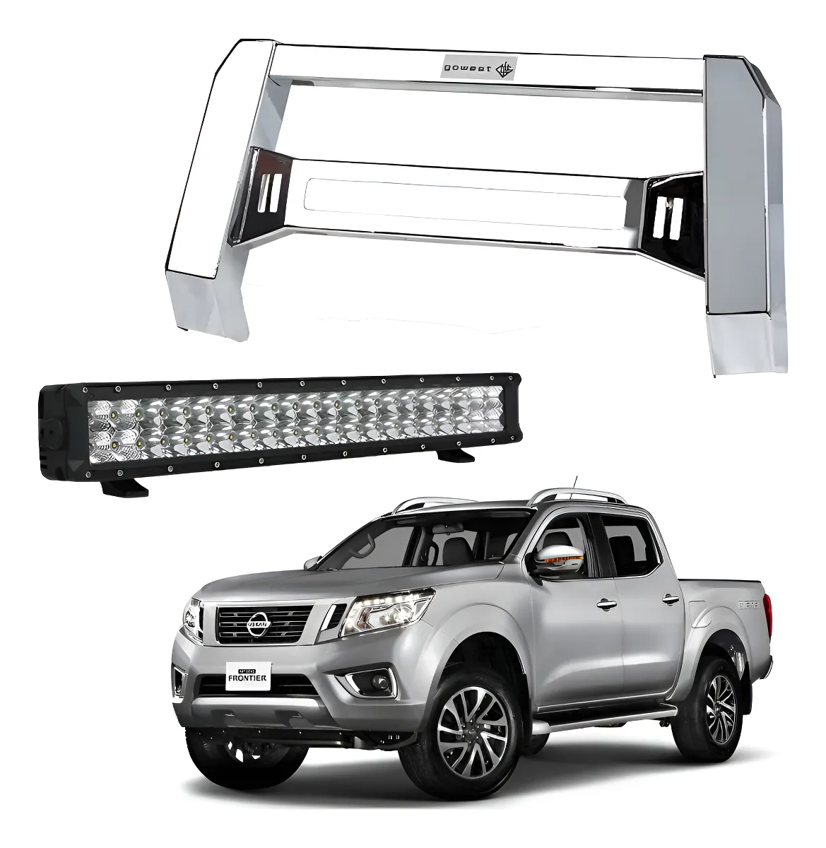 Kit Burrera Baja Bar Np300 Frontier 2016 - 2020 + Barra Led - Image 1