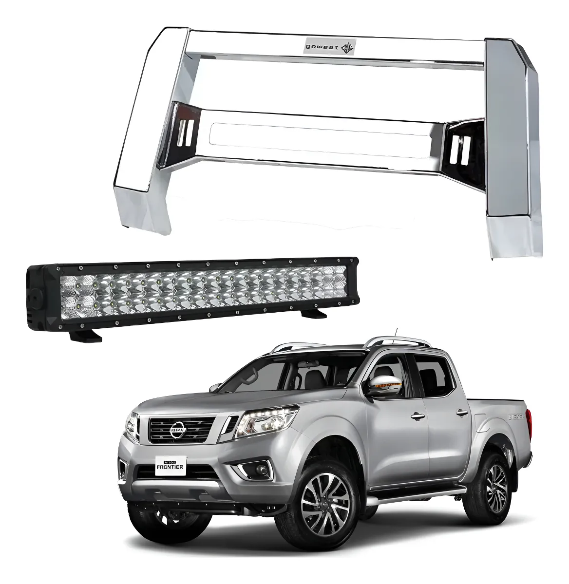 Kit Burrera Baja Bar Np300 Frontier 2016 - 2020 + Barra Led - Image 1