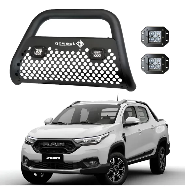 Kit Burrera Ultra Bar Ram 700 2021 - 2023 + 2 Faros Led