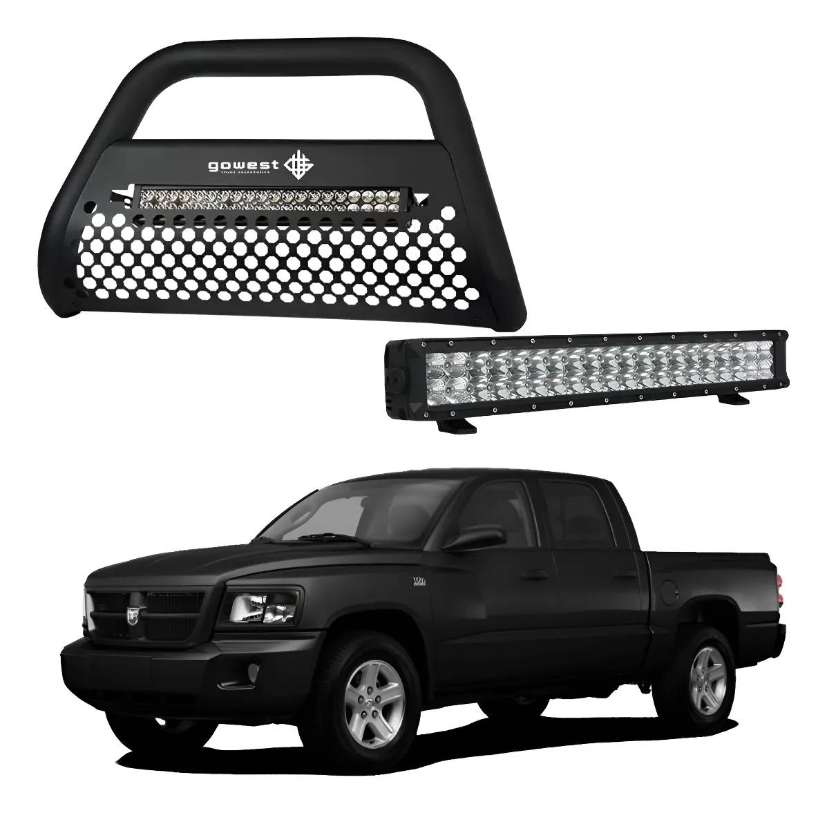 Combo Burrera Ultra Bar Dodge Dakota 2005 - 2012 + Barra Led - Image 1