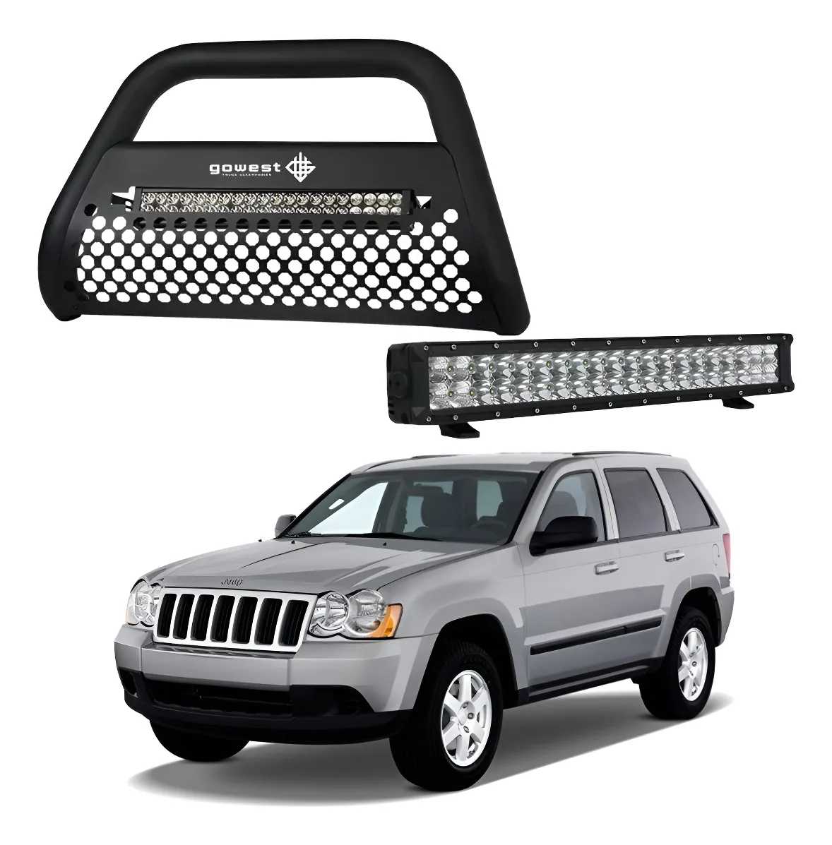 Kit Burrera Ultra Bar Grand Cherokee 2005 - 2010 + Barra Led - Image 1