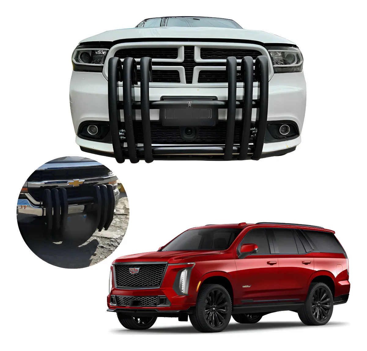 Defensa Tipo Escolta Para Cadillac Escalade 2010 - 2024 - Image 1