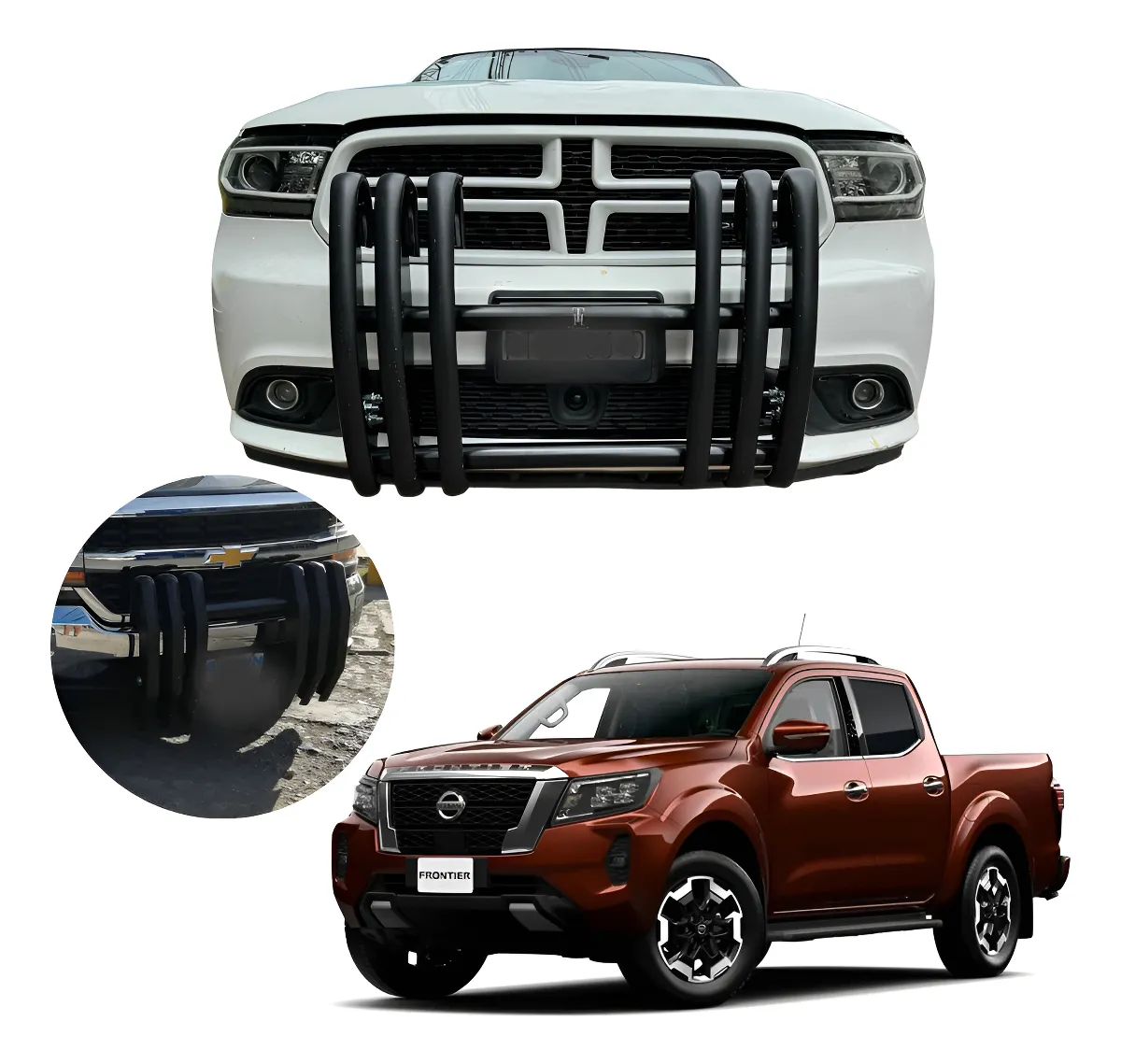 Defensa 3 Topes Tipo Escolta Np300 Frontier 2016 - 2024 - Image 1