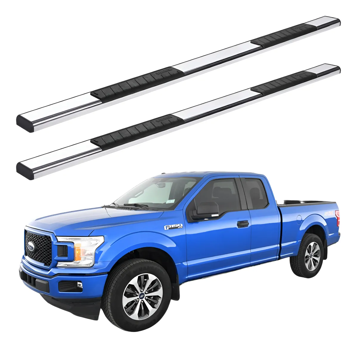 Estribos Serie 100 Ford Lobo F150 Cabina Y Media 2015 - 2023 - Image 1