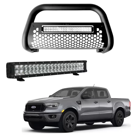 Burrera Tumbaburros Con Barra Led Ford Ranger 2012-2022