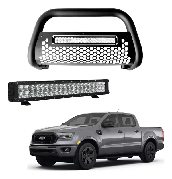 Burrera Tumbaburros Con Barra Led Ford Ranger 2012-2022