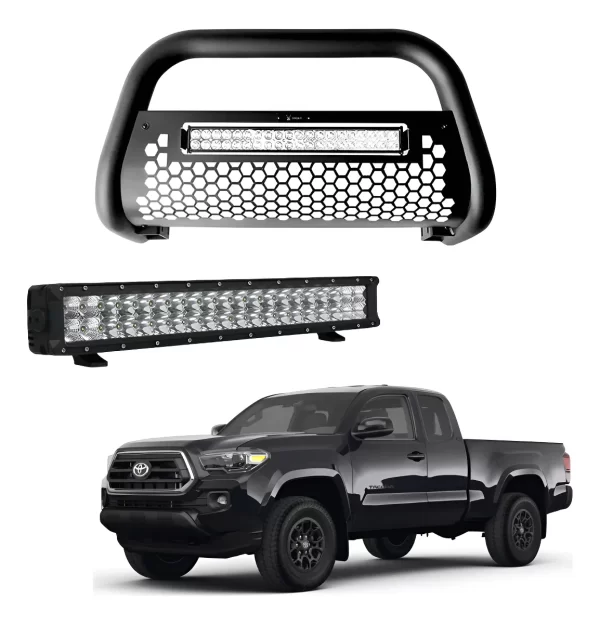 Burrera Tumbaburros Con Barra Led Toyota Tacoma 2015-2022