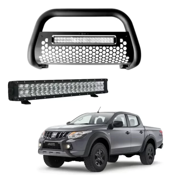 Burrera Tumbaburros Con Barra Led Mitsubishi L200 2020-2023