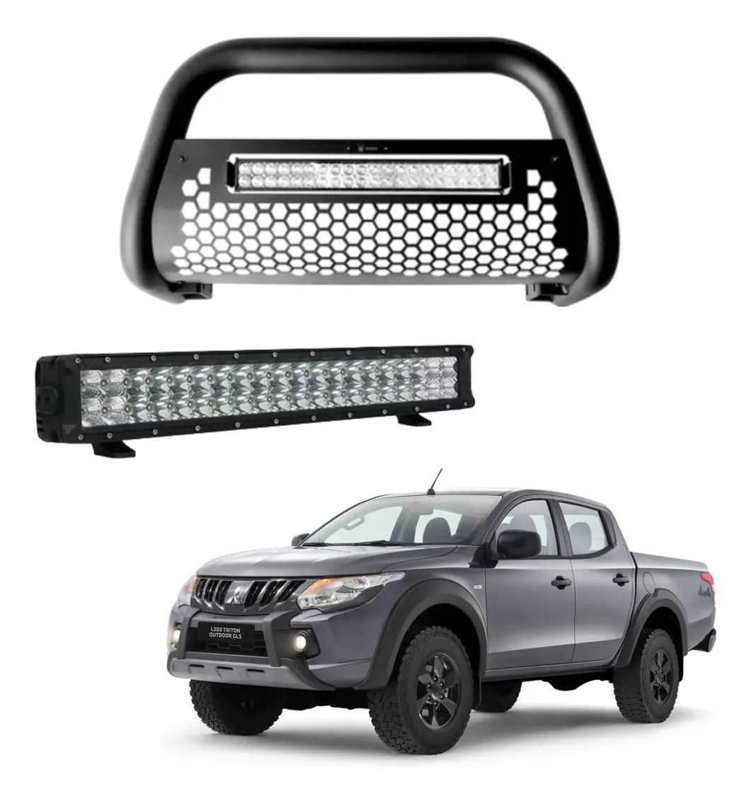 Burrera Tumbaburros Con Barra Led Mitsubishi L200 2020-2023 - Image 1