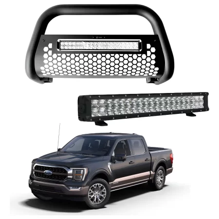 Burrera Tumbaburros Con Barra Led Ford F150 2018-2023